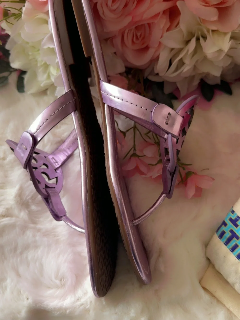 Tory Burch Women’s Pink Metallic Miller Sandals
